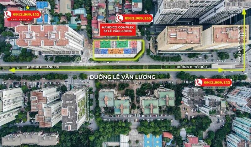 Minh họa các tiện ích nội khu (bể bơi, gym, vườn dạo) và ngoại khu (trung tâm thương mại, trường học, công viên) của cư dân chung cư Lê Văn Lương